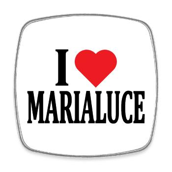 t-shirt name I love Marialuce t-shirt - Square fridge magnet - white - Front