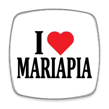 t-shirt nom J’aime Mariapia idée cadeau t-shirt - Magnet carré - blanc - Devant