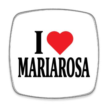 nom du t-shirt J’adore le t-shirt Mariarosa - Magnet carré - blanc - Devant