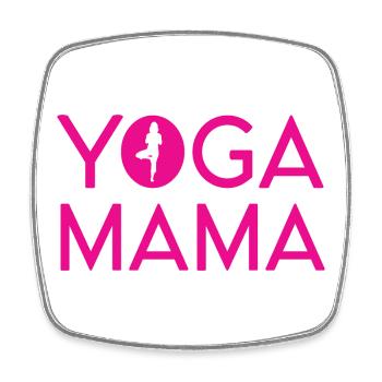 Yoga Mama - Idée cadeau Yoga - Magnet carré - blanc - Devant