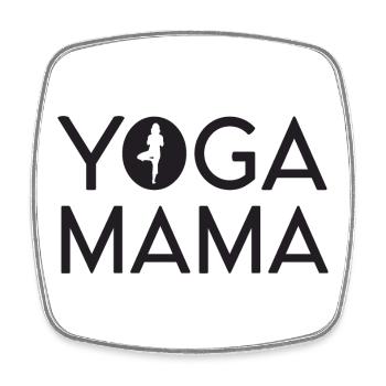 Yoga Mama - Magnet carré - blanc - Devant