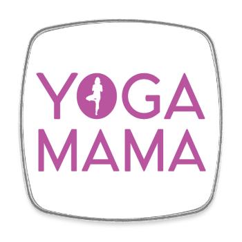 Yoga Mama - Magnet carré - blanc - Devant