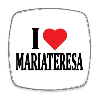 nom du t-shirt J’adore Mariateresa t-shirt - Magnet carré - blanc - Devant