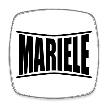 nom t-shirt Mariele t-shirt idée cadeau - Magnet carré - blanc - Devant