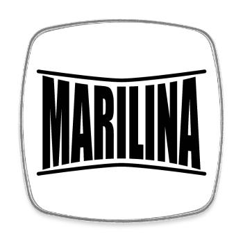 nom du t-shirt Marilina idée cadeau t-shirt - Magnet carré - blanc - Devant
