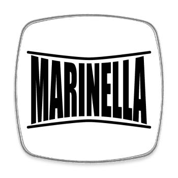 name t-shirt Marinella t-shirt gift idea - Square fridge magnet - white - Front