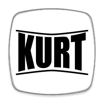 t-shirt name Kurt t-shirt nice gift idea - Square fridge magnet - white - Front