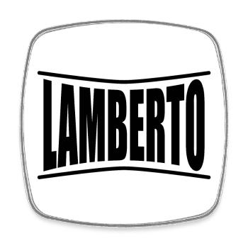 name t-shirt Lamberto t-shirt gift idea - Square fridge magnet - white - Front