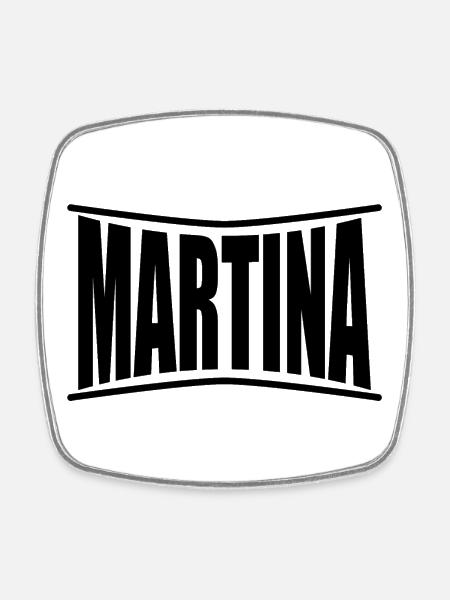 t-shirt avec le nom Martina t-shirt idée cadeau - Magnet carré - blanc
