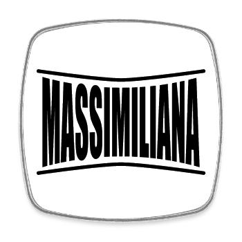 t-shirt Massimiliana t-shirt gift idea - Square fridge magnet - white - Front