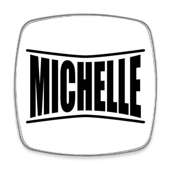 T-Shirt Name Michelle T-Shirt Geschenkidee - Viereckiger Kühlschrankmagnet - Weiß - Vorne