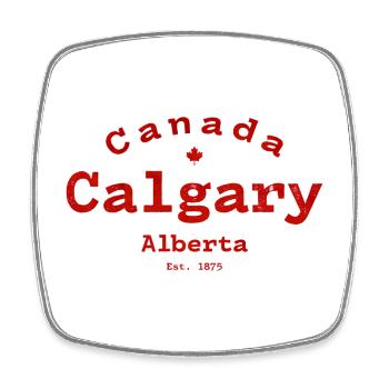Vintage Calgary, Canada - Magnet carré - blanc - Devant