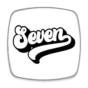 Seven 7th Birthday Kids Boys Girls 7 Years Old - Square fridge magnet - white - Front
