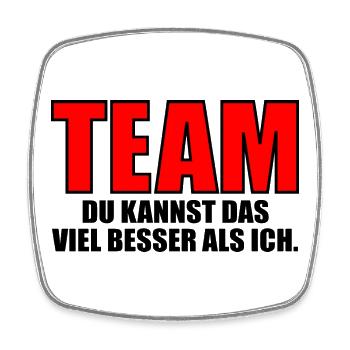 AUSREDEN SPRÜCHE - FAUL SEIN KOMPLIMENTE - Viereckiger Kühlschrankmagnet - Weiß - Vorne