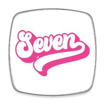 Sept 7e anniversaire pour les filles de 7 ans - Magnet carré - blanc - Devant