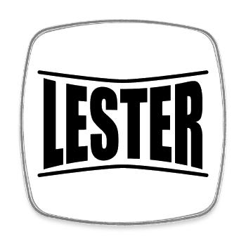 Nom du t-shirt Idée cadeau Lester t-shirt - Magnet carré - blanc - Devant