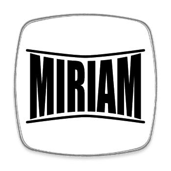 nom du t-shirt Miriam idée cadeau t-shirt - Magnet carré - blanc - Devant
