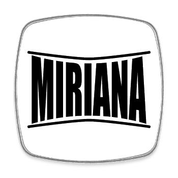 T-Shirt Name Miriana T-Shirt Geschenkidee - Viereckiger Kühlschrankmagnet - Weiß - Vorne
