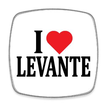 nom du t-shirt J’adore l’idée cadeau du t-shirt Levante - Magnet carré - blanc - Devant