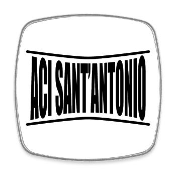 t-shirt Sicilia Aci Sant Antonio t-shirt - Square fridge magnet - white - Front