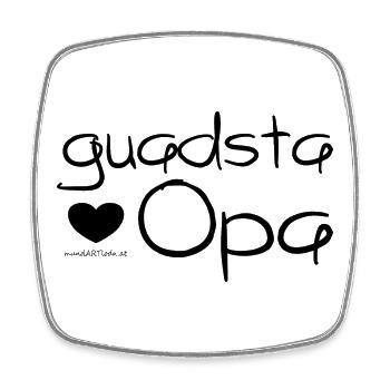 guadsta Opa - bester Opa, super Geschenkidee, - Viereckiger Kühlschrankmagnet - Weiß - Vorne
