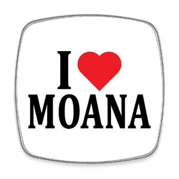 nom du t-shirt J’adore Moana idée cadeau t-shirt - Magnet carré - blanc - Devant