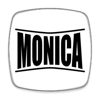 t-shirt name Monica t-shirt gift idea - Square fridge magnet - white - Front