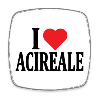 T-shirt Sicilia J’adore T-shirt cadeau Acireale - Magnet carré - blanc - Devant