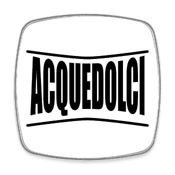 T-Shirt Acquedolci Sicilia T-Shirt Geschenkidee - Viereckiger Kühlschrankmagnet - Weiß - Vorne