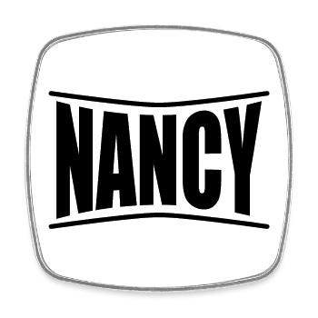 T-Shirt Name Nancy T-Shirt Geschenkidee - Viereckiger Kühlschrankmagnet - Weiß - Vorne