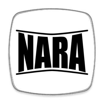 T-Shirt-Name Nara T-Shirt Geschenkidee - Viereckiger Kühlschrankmagnet - Weiß - Vorne