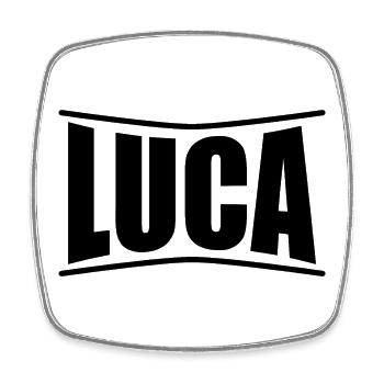 T-Shirt-Name Luca T-Shirt Geschenkidee - Viereckiger Kühlschrankmagnet - Weiß - Vorne