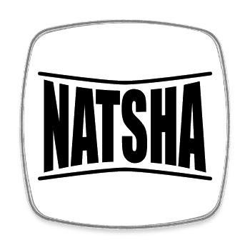 T-Shirt-Name Natasha T-Shirt Geschenkidee - Viereckiger Kühlschrankmagnet - Weiß - Vorne