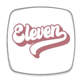 Eleven 11th Birthday For Girls 11 Years Old - Square fridge magnet - white - Front