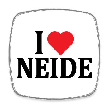 T-Shirt I love Neide T-Shirt Geschenkidee - Viereckiger Kühlschrankmagnet - Weiß - Vorne
