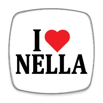 t-shirt name I love In the t-shirt gift idea - Square fridge magnet - white - Front