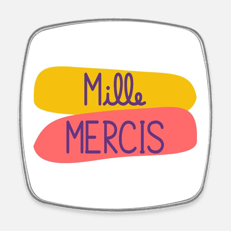 MERCI. MAÎTRESSE. MAÎTRE. MERCI MAÎTRESSE. CADEAU - Magnet carré - blanc