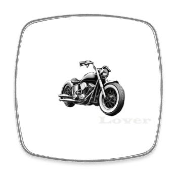 Chopper Lover weiß - Viereckiger Kühlschrankmagnet - Weiß - Vorne
