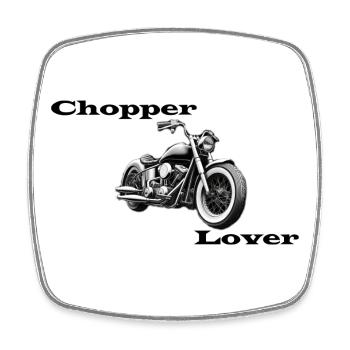 Chopper Lover - Viereckiger Kühlschrankmagnet - Weiß - Vorne