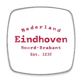 Eindhoven Brabant Vintage Sign - Magnet carré - blanc - Devant