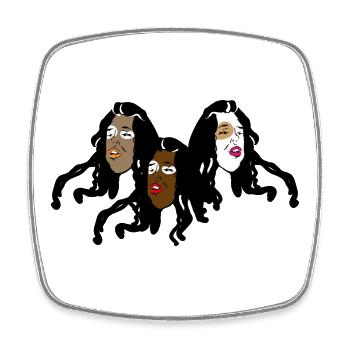 3 Women - Square fridge magnet - white - Front
