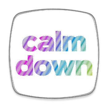 calmDown - Viereckiger Kühlschrankmagnet - Weiß - Vorne