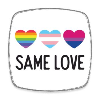 Pride Month LGBTQ - Gleiche Liebe - Viereckiger Kühlschrankmagnet - Weiß - Vorne