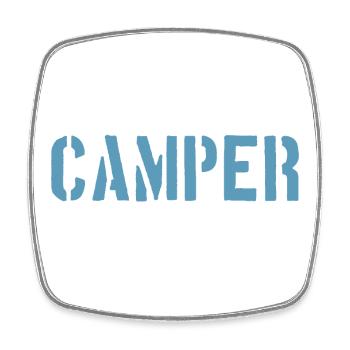 Ich bin Camper, ich darf das! - Viereckiger Kühlschrankmagnet - Weiß - Vorne