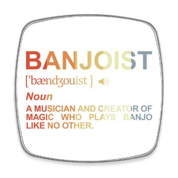 Dictionnaire banjoïste - Magnet carré - blanc - Devant