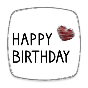 ALLES GUTE ZUM GEBURTSTAG. ALLES GUTE ZUM GEBURTSTAG. JAHRESTAG. - Viereckiger Kühlschrankmagnet - Weiß - Vorne