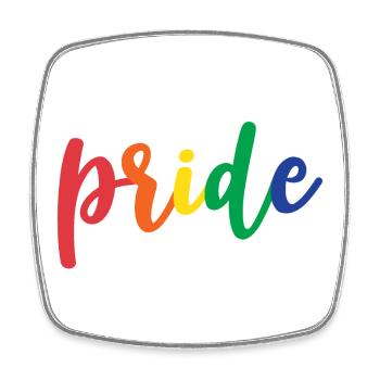 Live With Pride - Square fridge magnet - white - Front