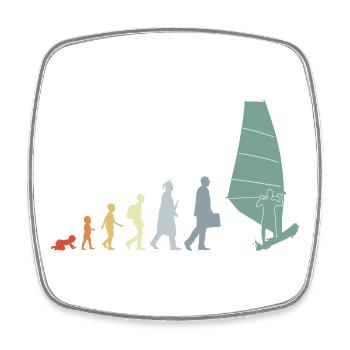 Vintage Windsurfer Evolution - Square fridge magnet - white - Front