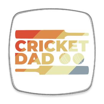 Drôle de papa de cricket - Magnet carré - blanc - Devant
