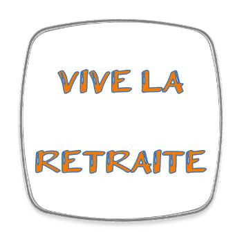 RETRAITE. RETRAITE. RETRAITEE. RETRAITE - Magnet carré - blanc - Devant